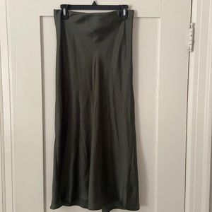 Silk long skirt